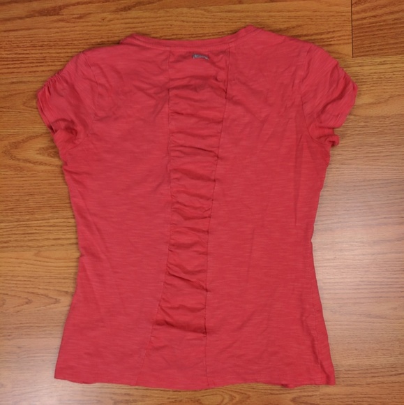 Columbia Red Ruffle Tee Small - Picture 2 of 7